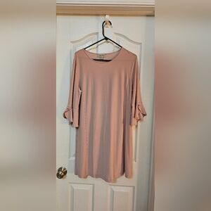 Lush Blush Pink Ruffle Sleeve Dress